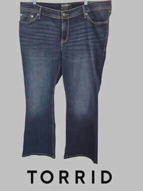 Torrid Luxe Slim Bootcut Denim Cotton Blend Casual Jeans Womens Plus 20R  40X32